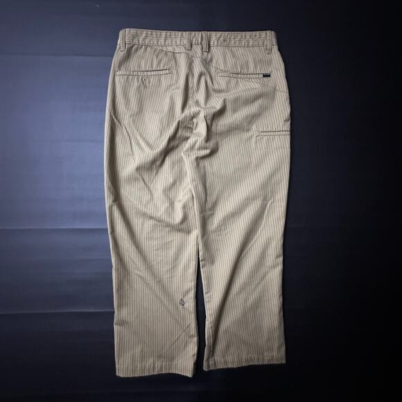Volcom Pants Mens 34x26 Beige Stone Striped Cropped Skater Chino West Coast - Picture 6 of 11